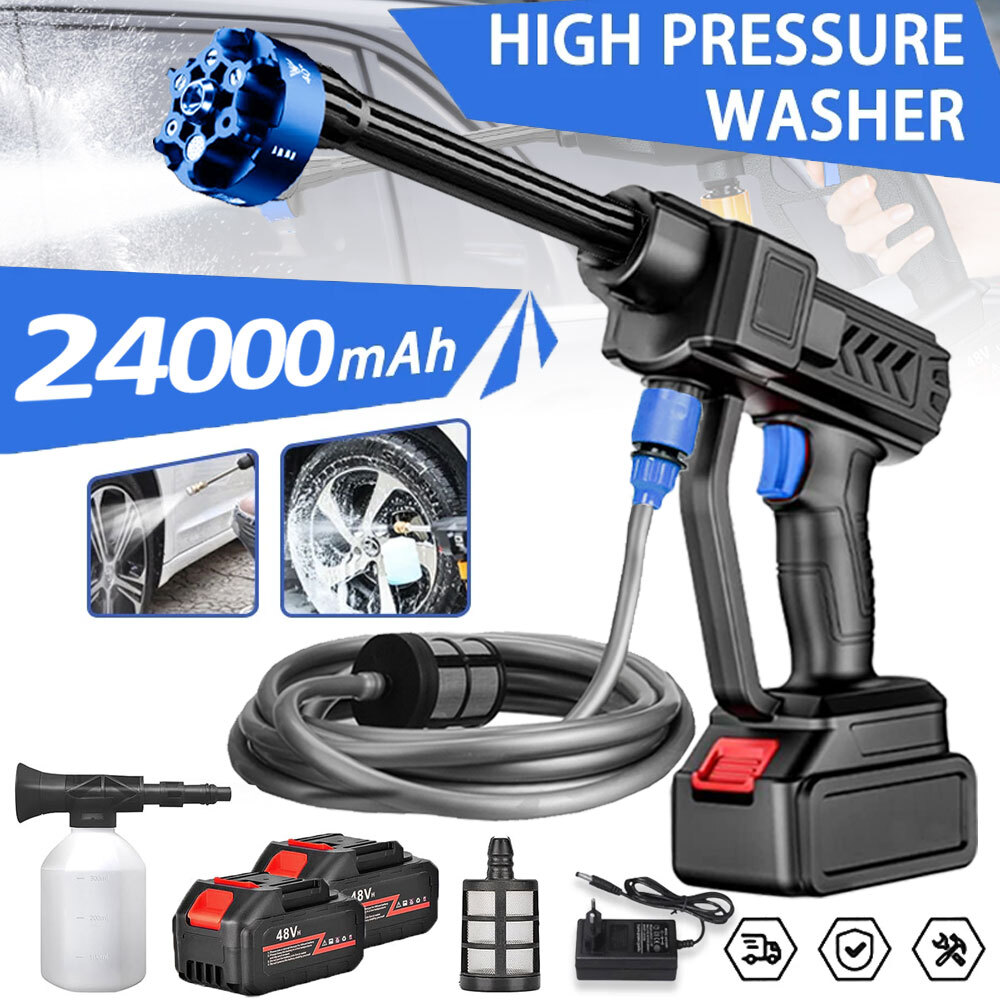 Cordless High Pressure Washer Gun with Foam Cannon, High Power， Max 435PSI