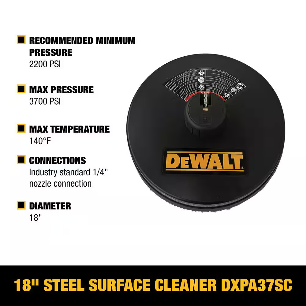 Universal 18 In. Surface Cleaner for Cold Water Pressure Washers Rated up to 370