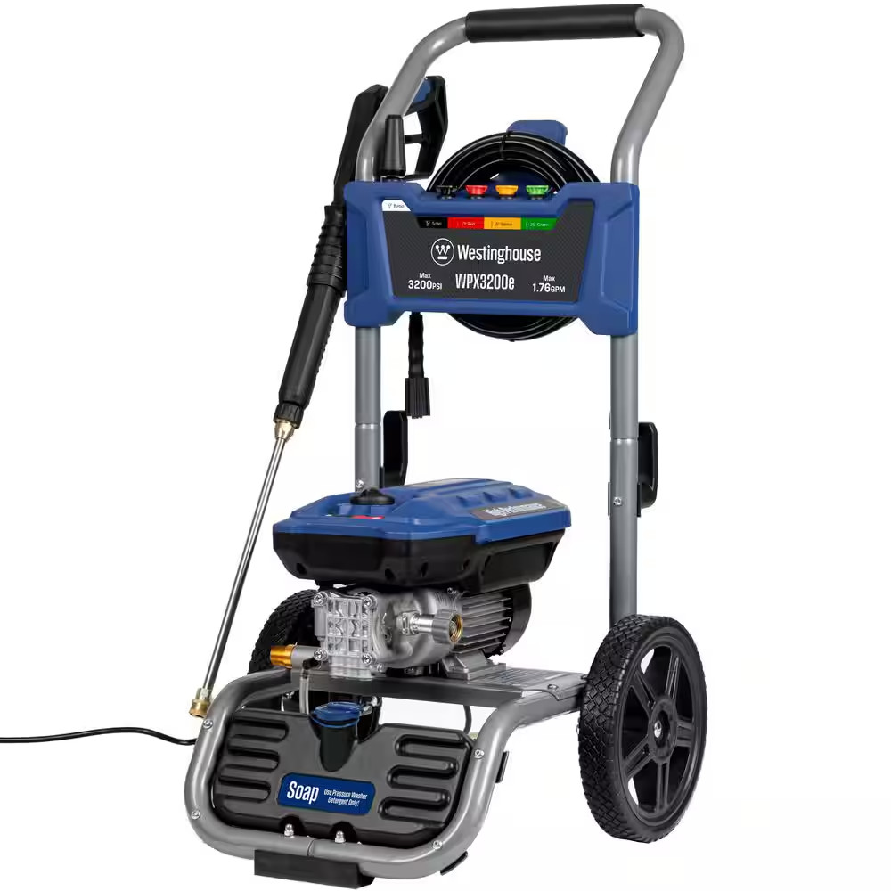 3200 PSI 1.76 GPM 13 Amp Cold Water Electric Powered Pressure Washer with Turbo