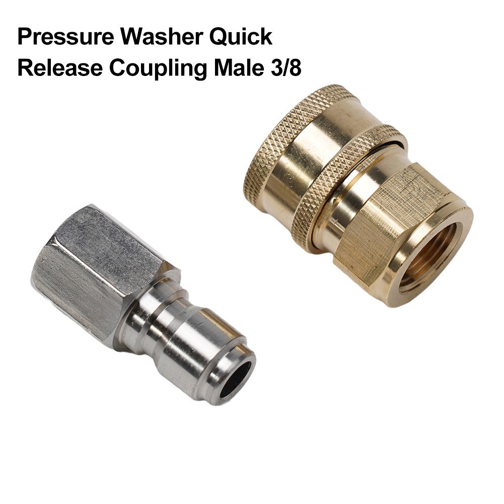 Pressure Washer Quick Release G3/8 Male/Female Fitting Coupling Probe Connector