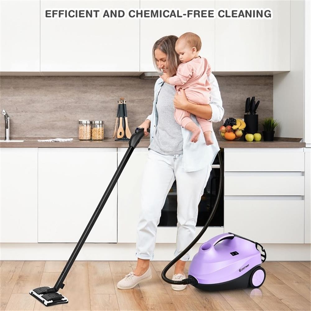 Pemberly Row 2000W Heavy Duty Steam Cleaner Mop Multipurpose in Purple