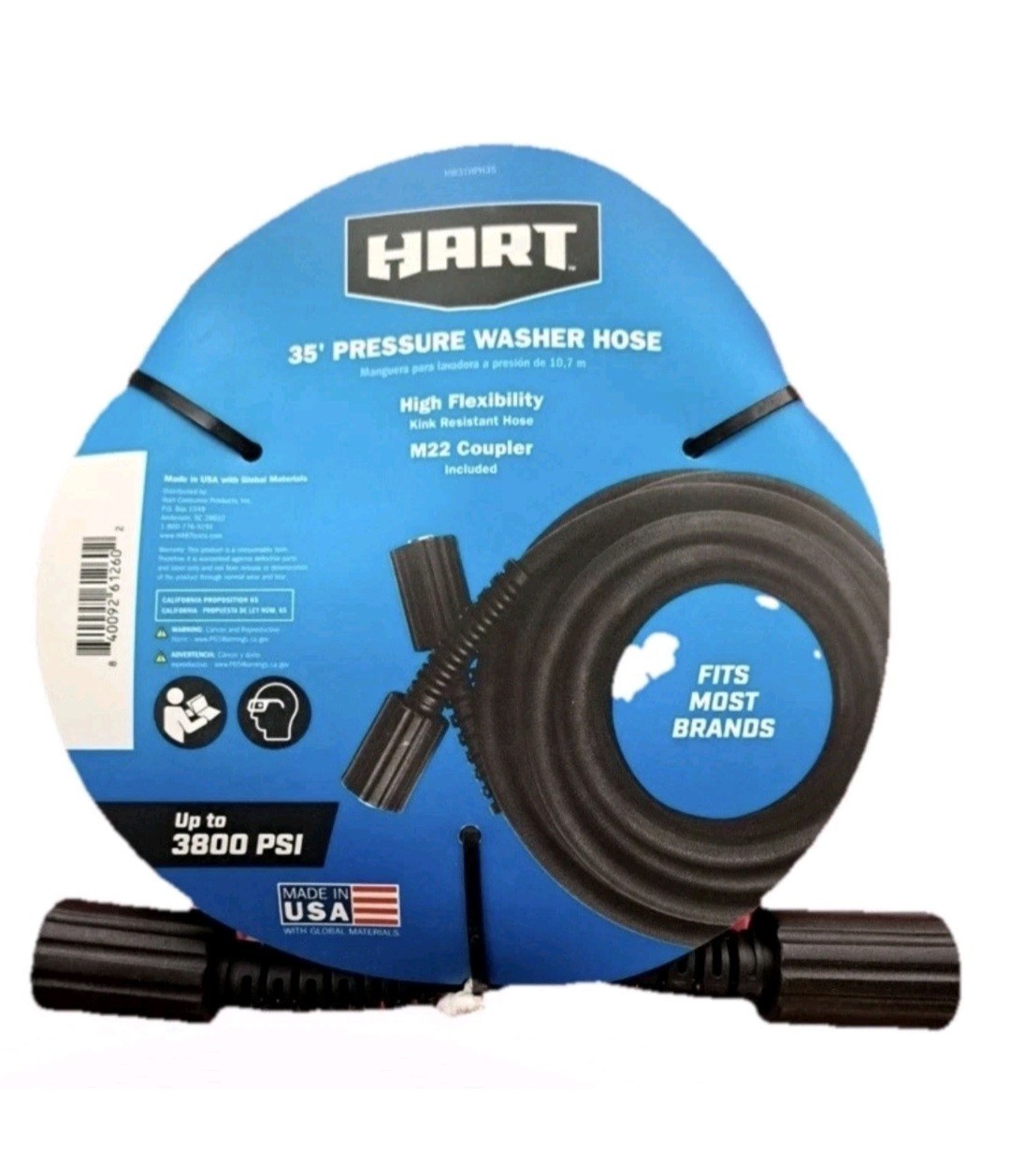 New Hart 35 Pressure Washer Hose High Flexibility Up To 3800 Psi Pressure Washer