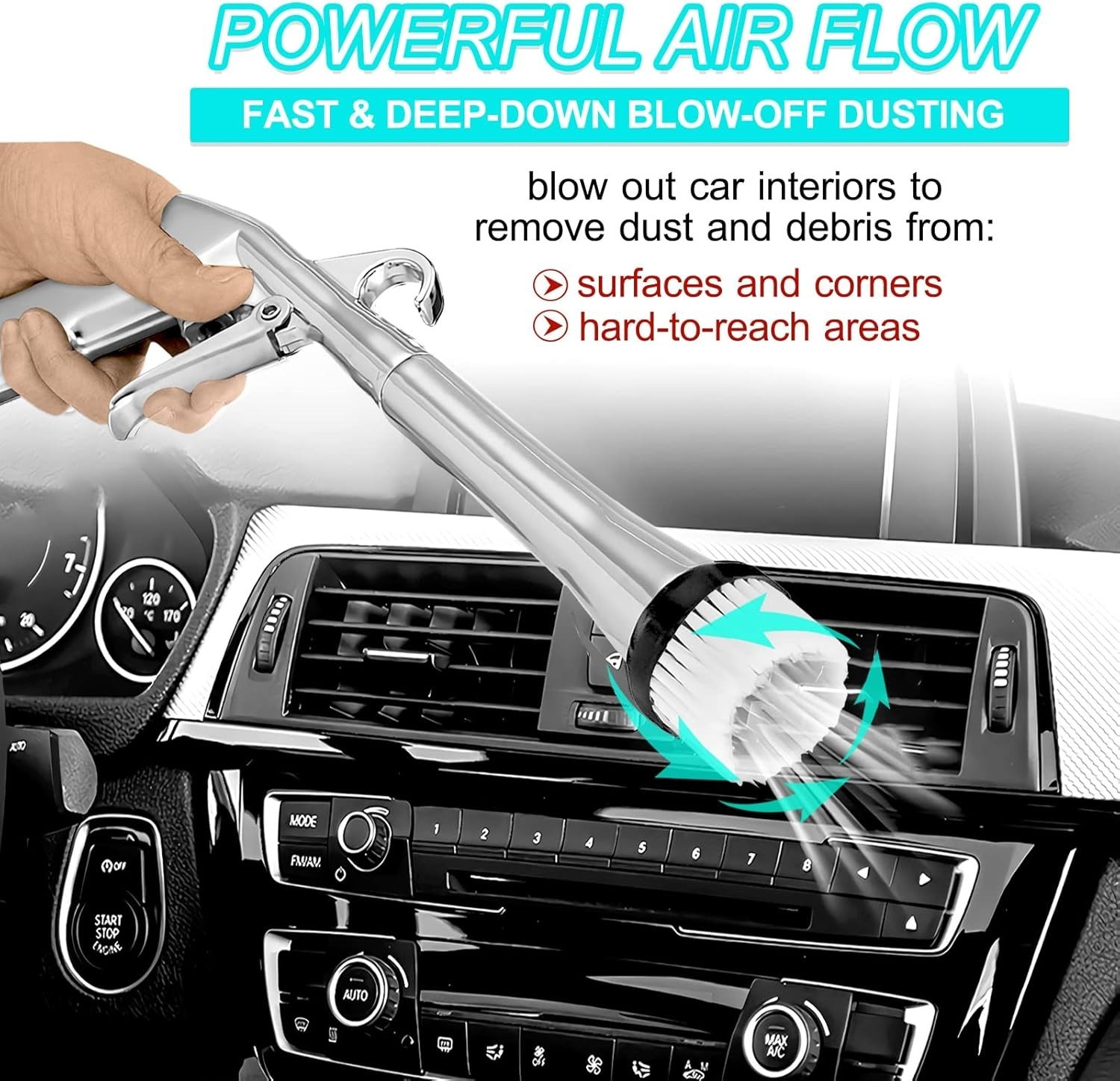 Car Cleaning Gun High Pressure Car Cleaning Tool Air Blow Gun Car Detailing Kit