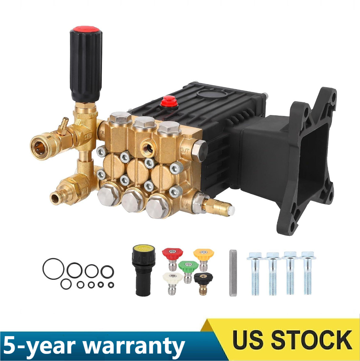 Pressure Washer Pump, 1″ Shaft Horizontal Gas Power Washer Pump Replacement