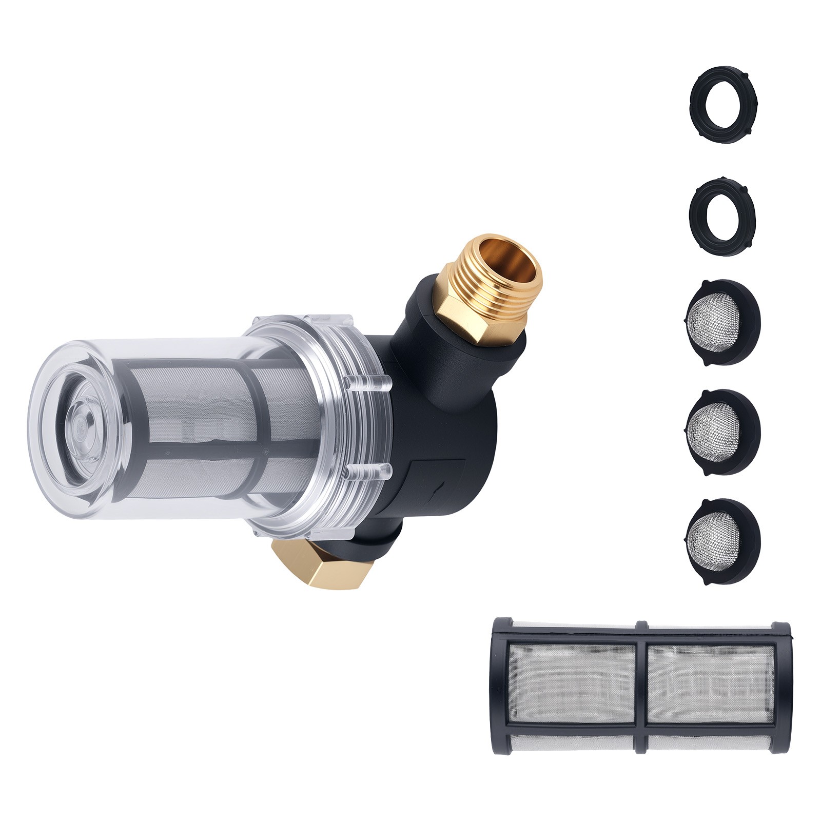 Garden Inline Wash Hose Inline Filter with Mesh Screens for Pressure Washer Pump