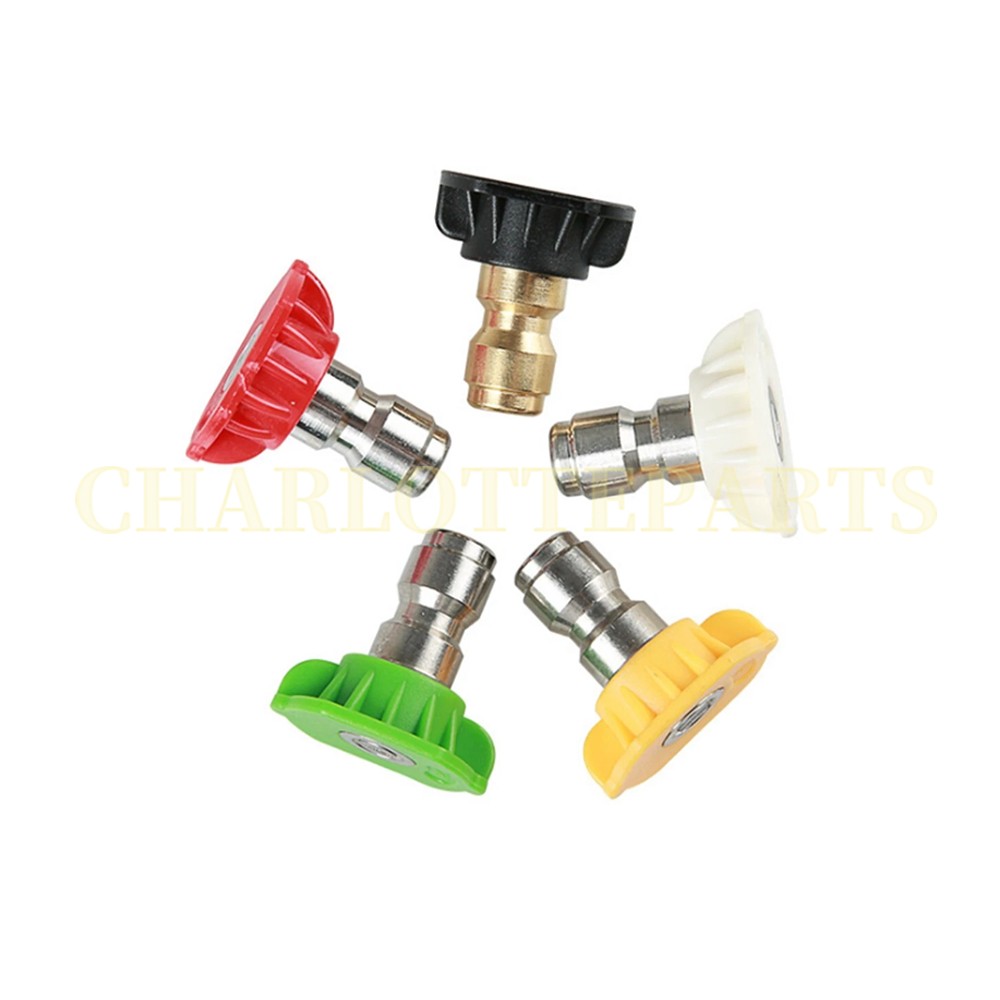 5pcs Pressure Washer Spray Tips Nozzles High Power Kit Quick Connect 1/4″ Set