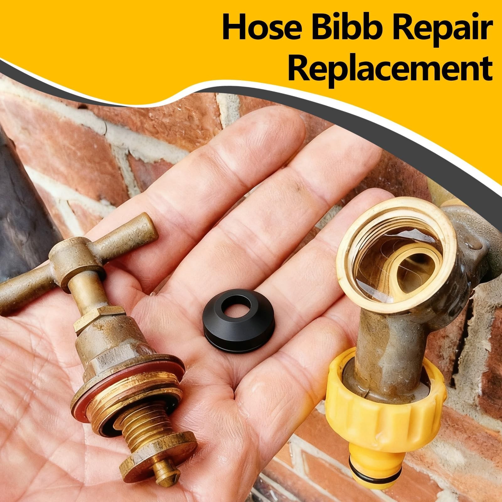 160-Piece Hose Bib Washers Kit – Assorted Sizes, Gaskets, Rubber Washers & Screw