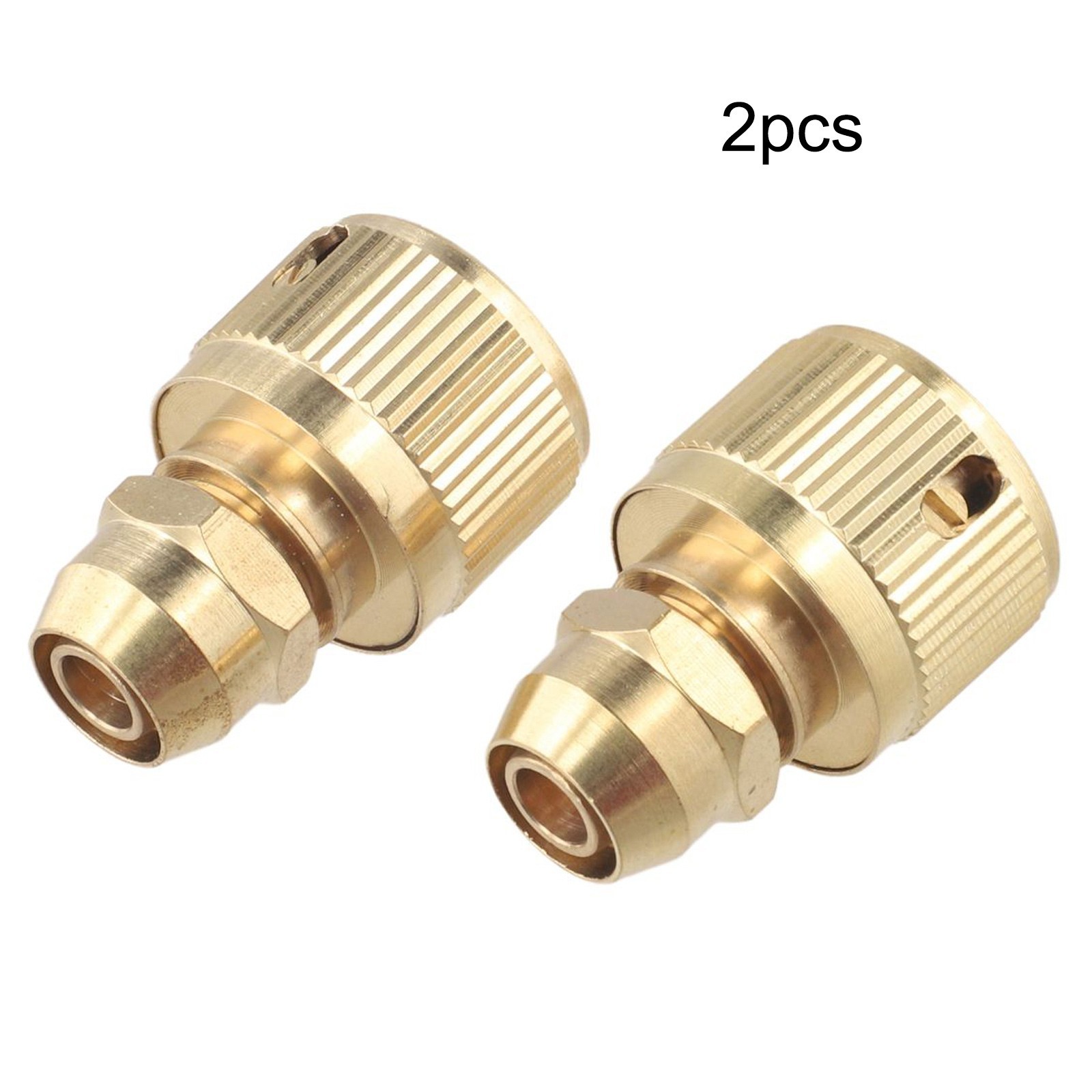 Expandable Hose Repair Adaptor 2 Pack Brass Connectors for 3/8 Inch Hoses