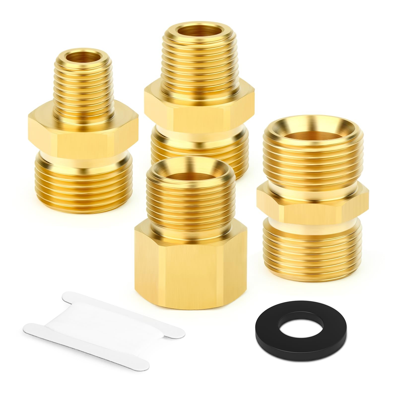 4 PCS Brass M22 Pressure Washer Fitting Kit Connect Power Washer Guns