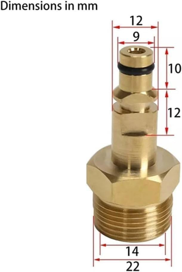 Versatile Gold M22 Hose Adapter – Quick Connect Fitting for K Series Washers
