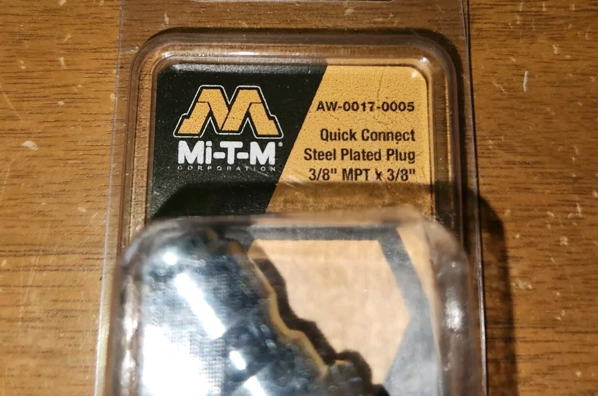 Mi-T-M AW-0017-0005 Quick Connect Plug 3/8″ M x 3/8″ MPT, Brass