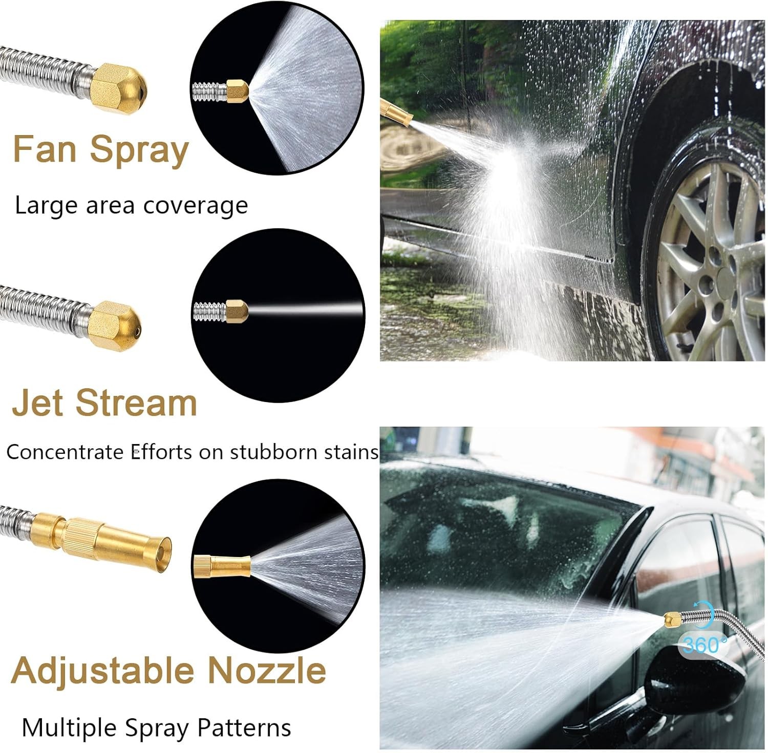 Hydro Jet High Presure Power Washer Wand Jet Nozzle Washer for Garden Hose Water