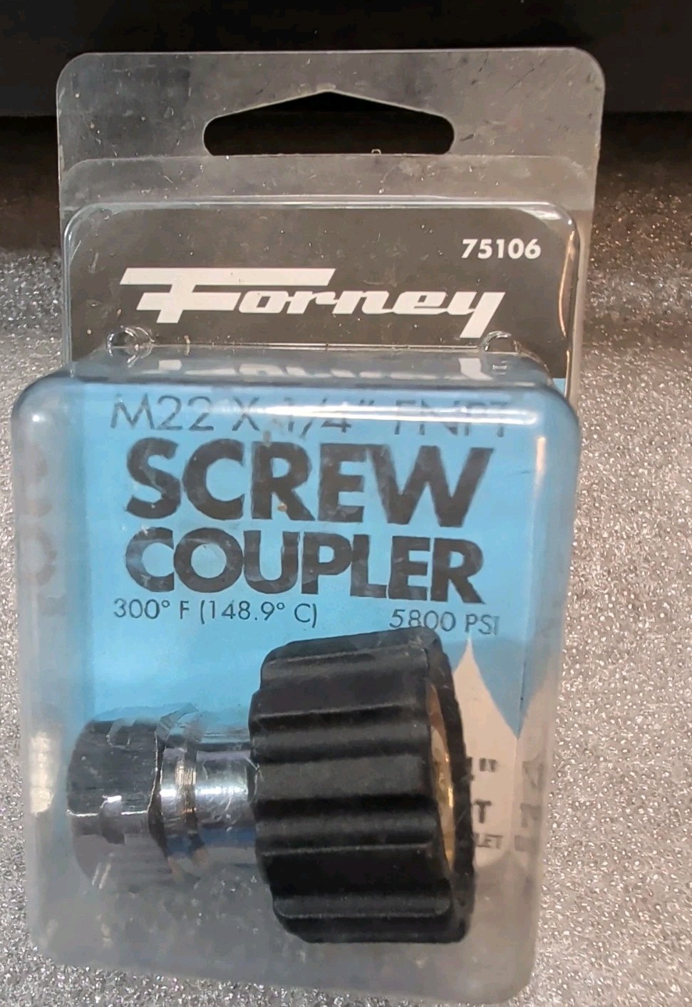 Forney 75106 Pressure Washer Accessories, Female Screw Coupling, M22F to 1/4-…