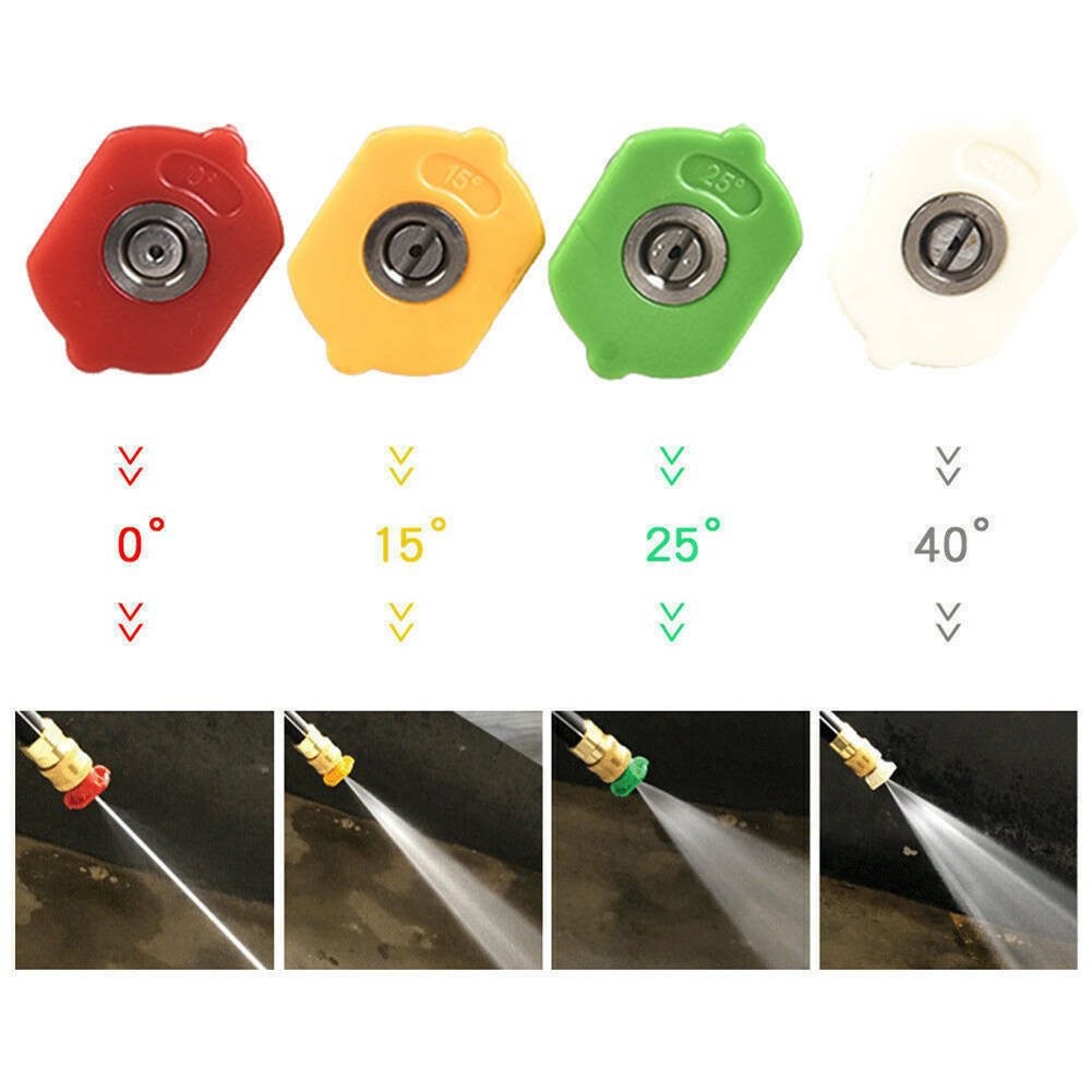 4000PSI High Pressure Car Power Washer Spray Gun Wand Lance Nozzle Tips Hose Kit
