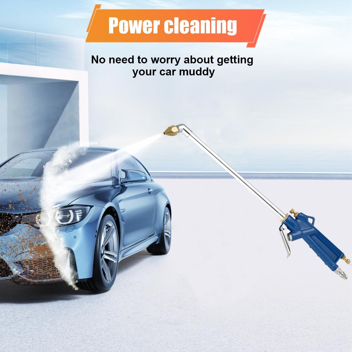 Air Engine Cleaning Spray Gun with 4Ft Hose- High Pressure Pneumatic Cleaning…