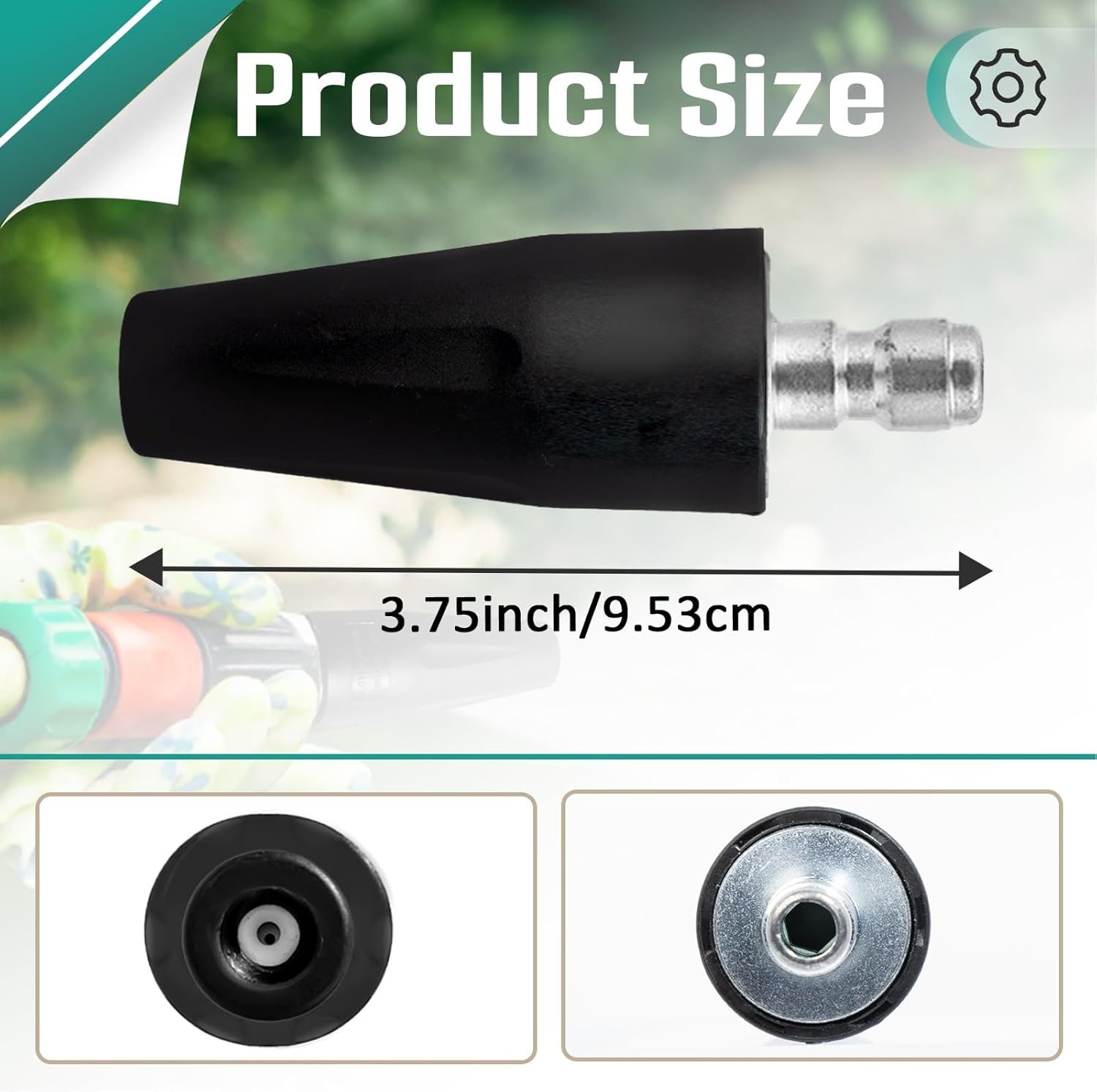Greenworks Pressure Washer Nozzle 2000 PSI Turbo Quick Connect 2Pk