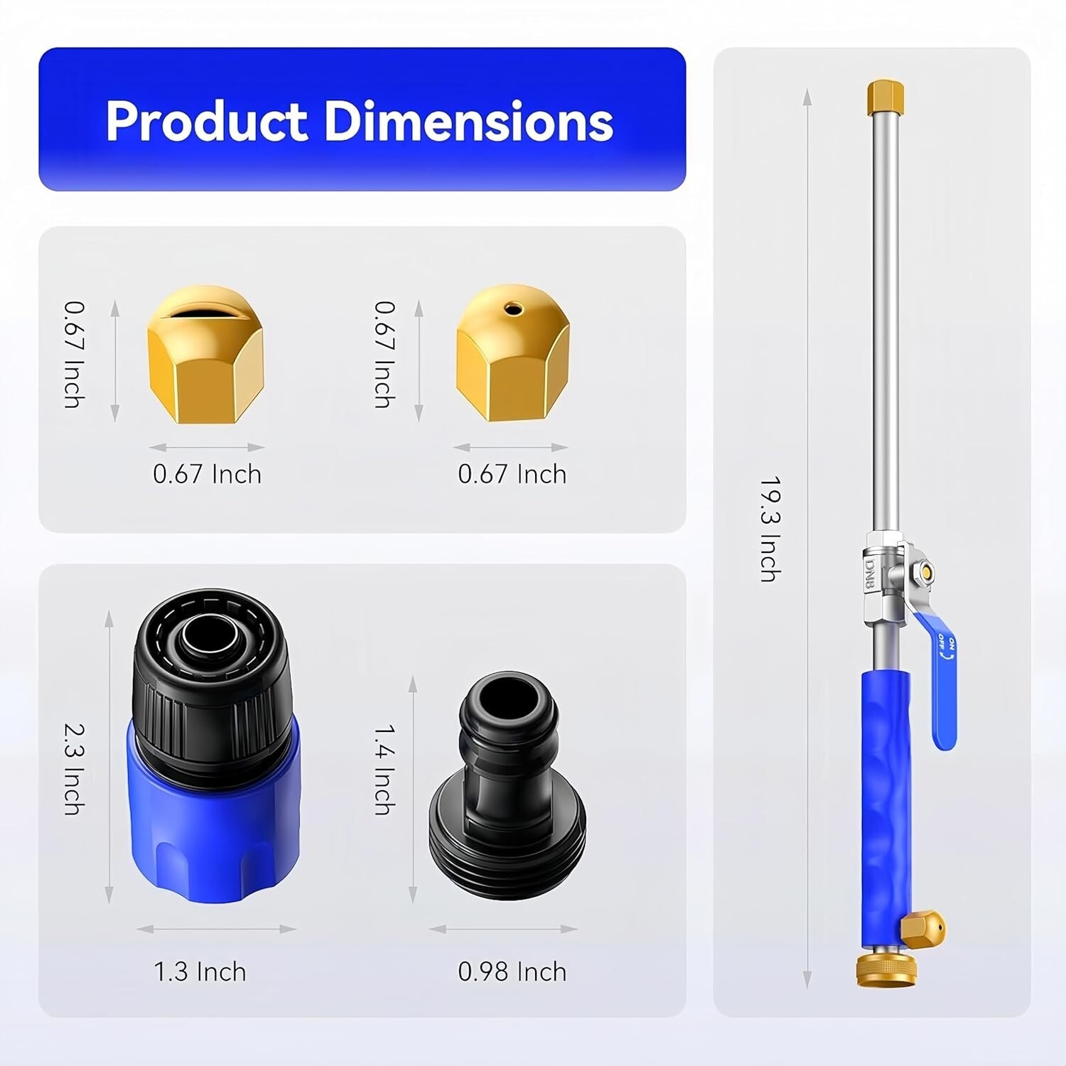 Hydro Jet High Pressure Power Washer Water Spray Gun Nozzle For Garden Car Hose