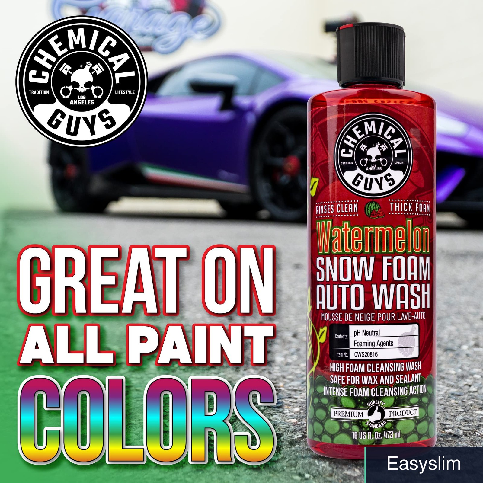 Watermelon Snow Foam Car Wash Soap 16 fl oz Foam Cannon Compatible