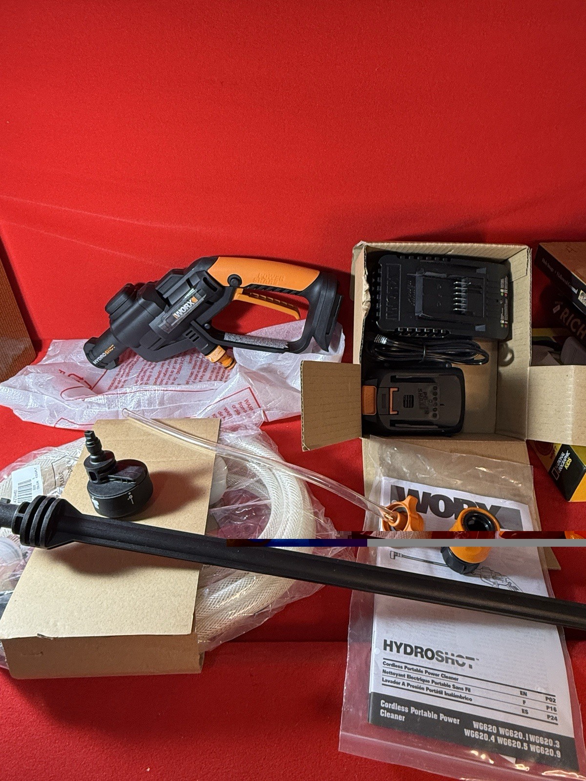 WORX HydroShot 20V Cordless Portable Power Cleaner (WG620) w/ Battery & Charger