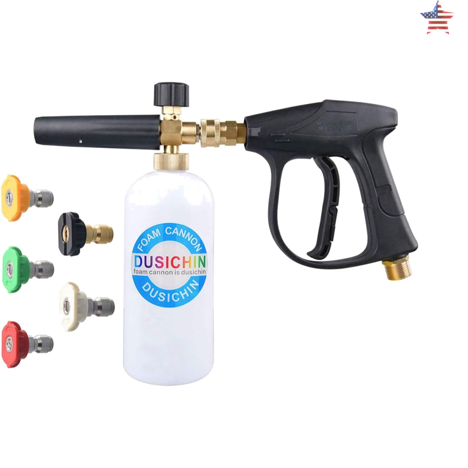 Durable Brass Foam Cannon Jet Wash Nozzle – Premium Car Detailing Tool Set