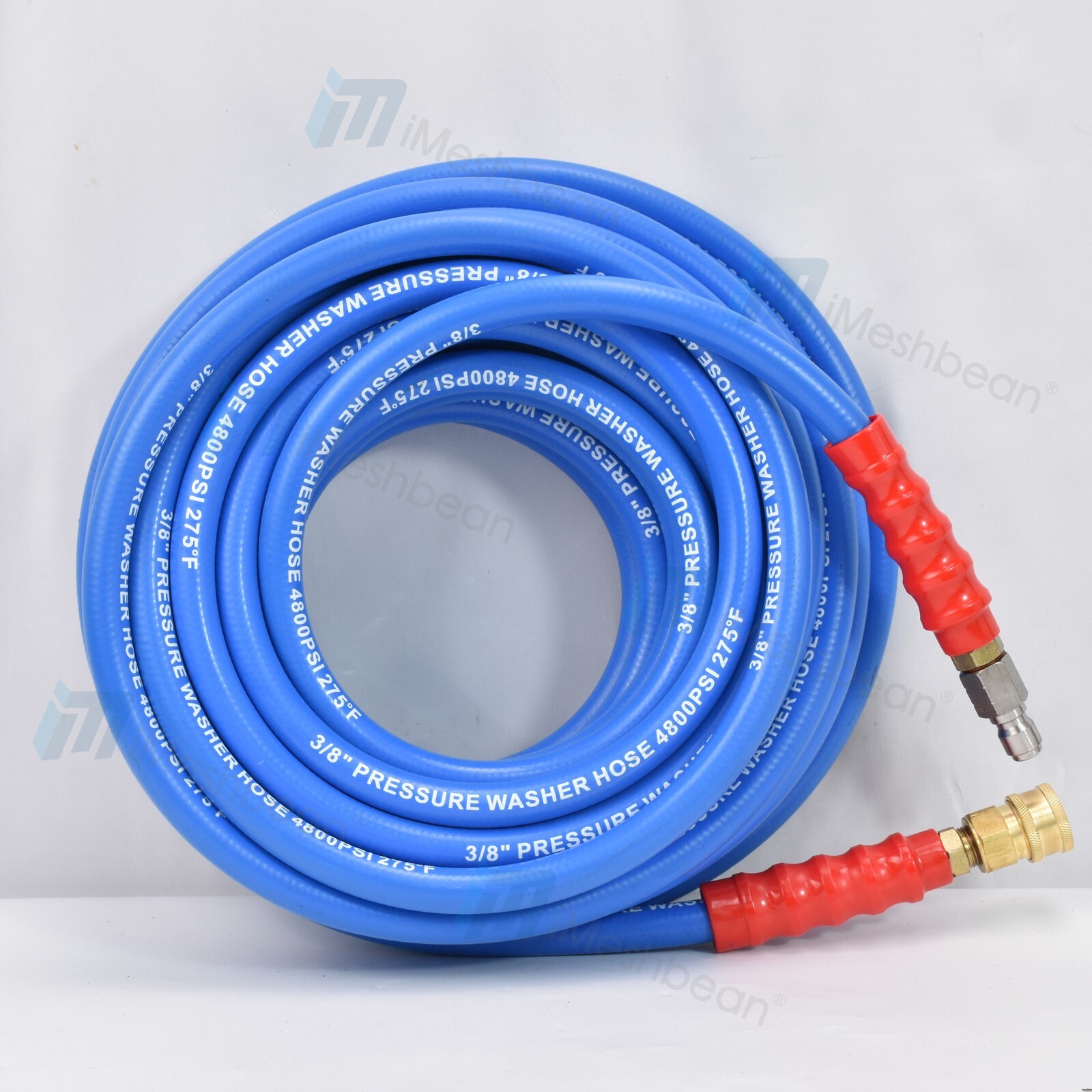 30/50/100/150′ Pressure Washer Hose 4800PSI 3/8″ Flexible Power Wire Washer Hose