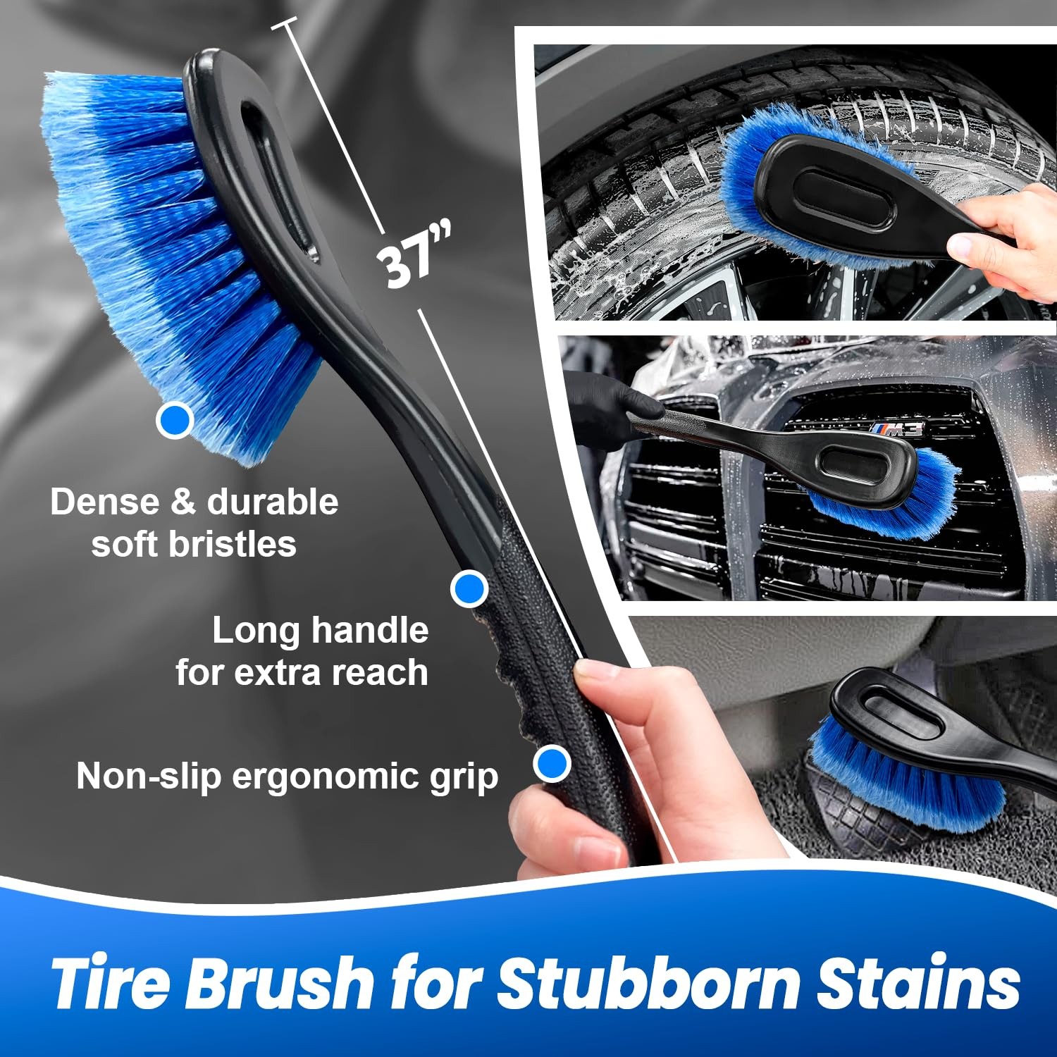 ARTIPOLY 65” Five-Sided Car Wash Brush with Long Handle, Scratch-Free 65″