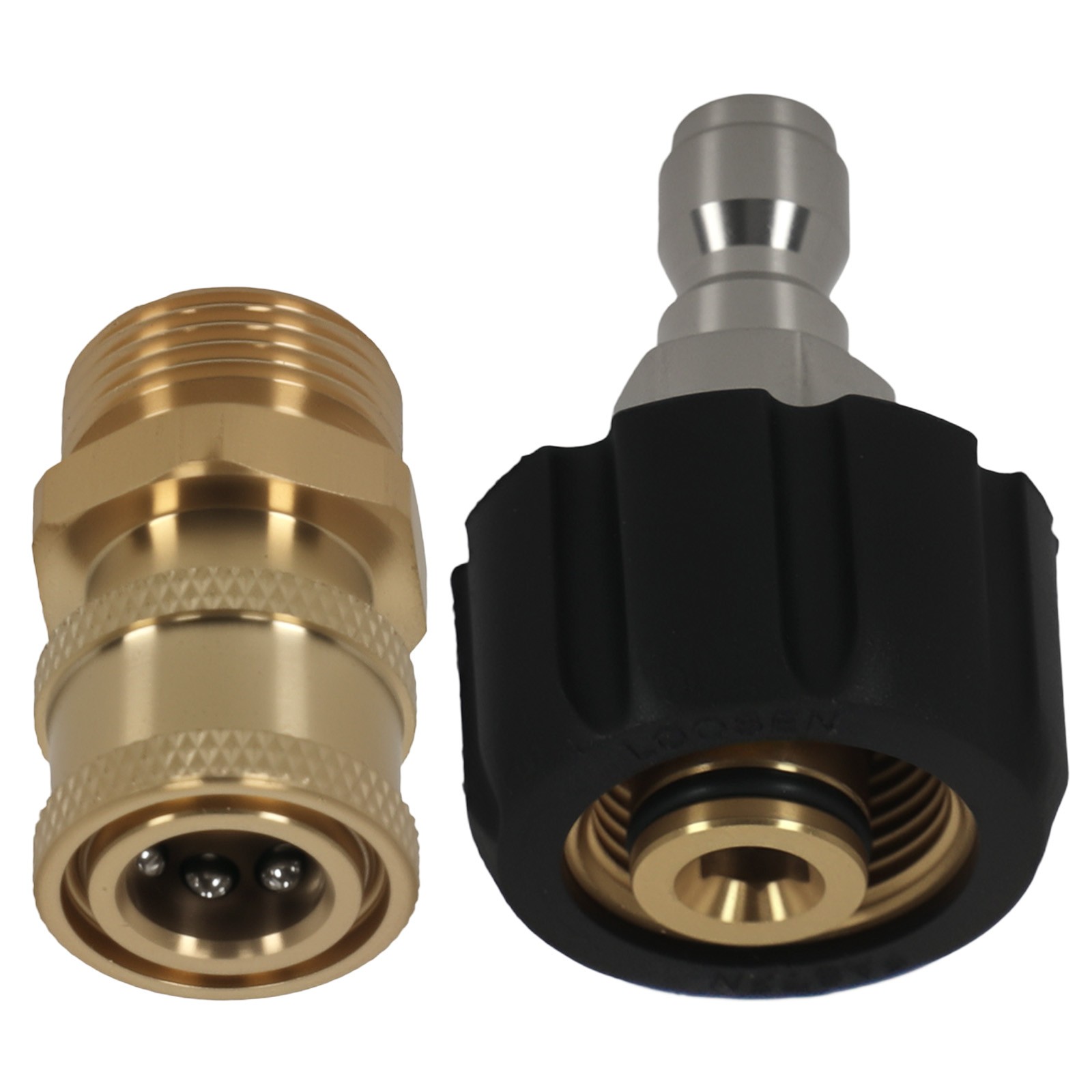 2* M22-14mm Female to 1/4″ Quick Connect Male Pressure Washer Fitting 5000PSI
