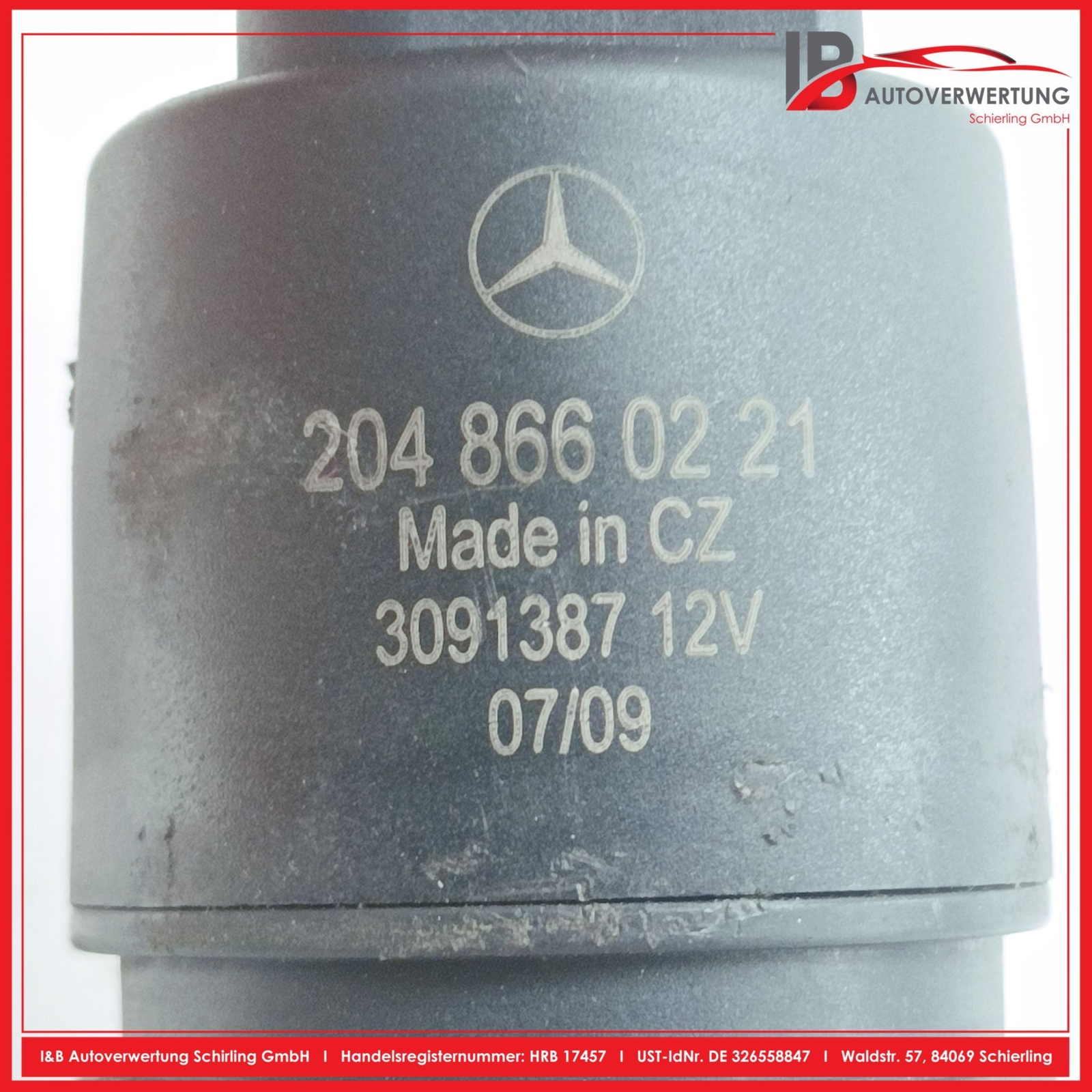 MERCEDES C CLASS ESTATE S204 Washer Water Pump Washer Pump 2048660221