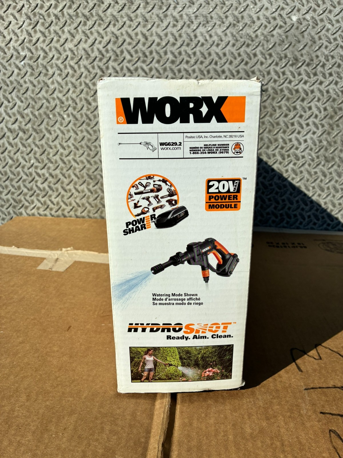 WORX WG629.2 20V Cordless Hydroshot Portable Power Cleaner W/ BATTERY & CHARGER