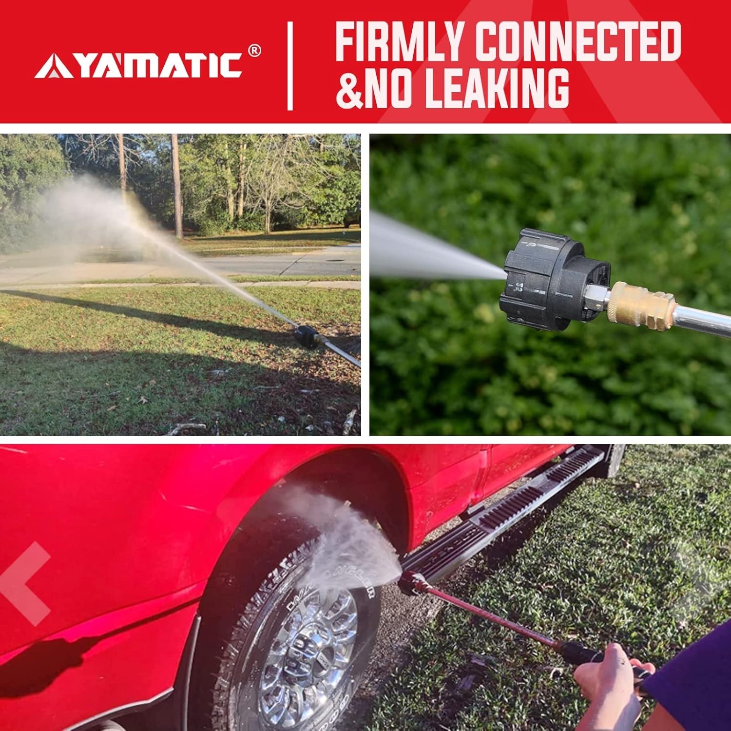 Pressure Washer Nozzle, 6-in-1 Quick Changeover & Easy Adjustable, Power Washer