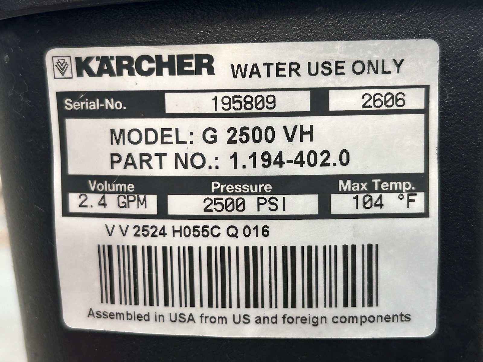 KARCHER 2500 PSI 2.4 GPM Pressure Washer Rubber Bumper Foot Stopper Buffer OEM