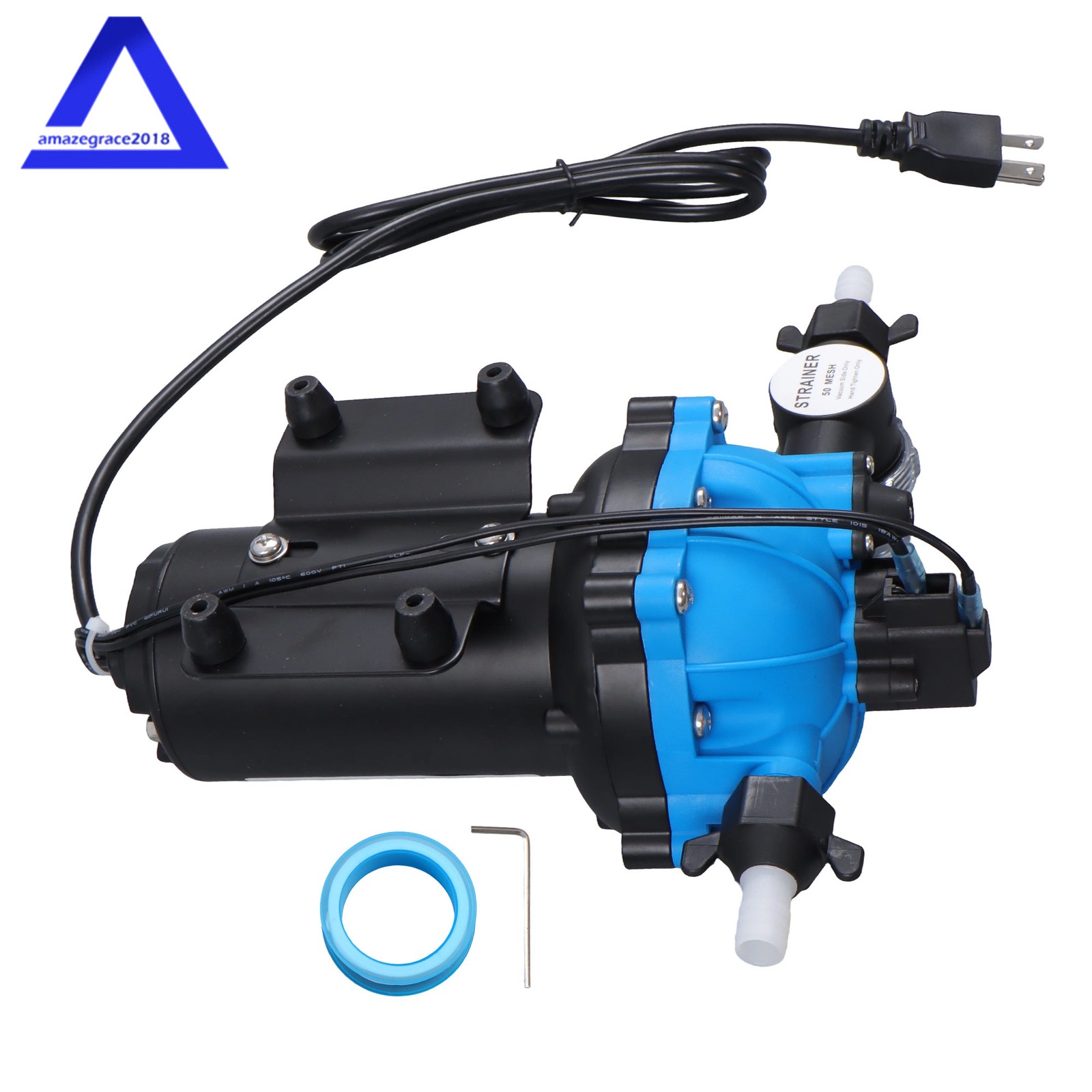110V AC Water Diaphragm Pump 5-chamber 6 GPM 80 PSI Self Priming RV Water Pump