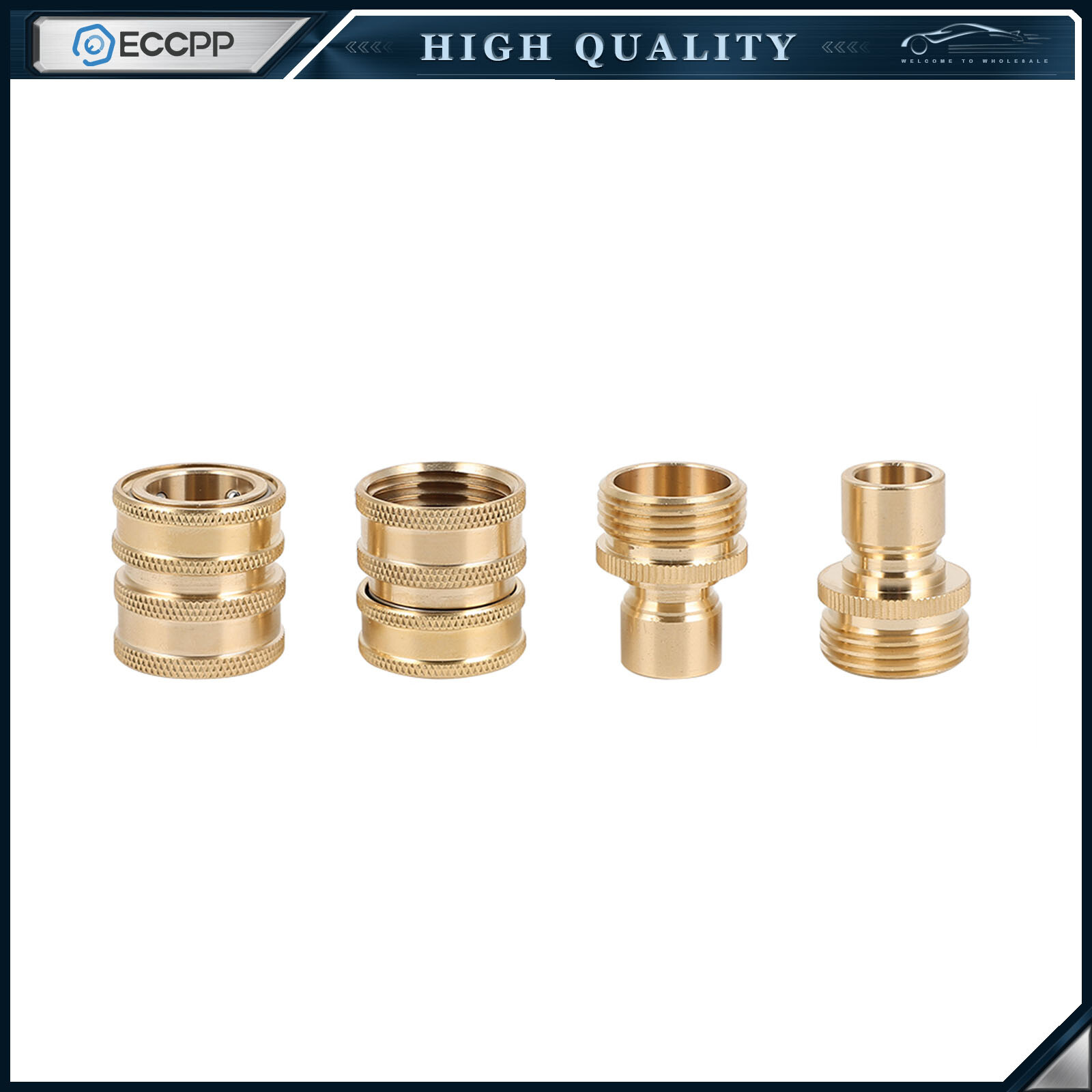 3/4″ Garden Hose Quick Connect Water Hose Fit Brass Female Male Connector 2PCS