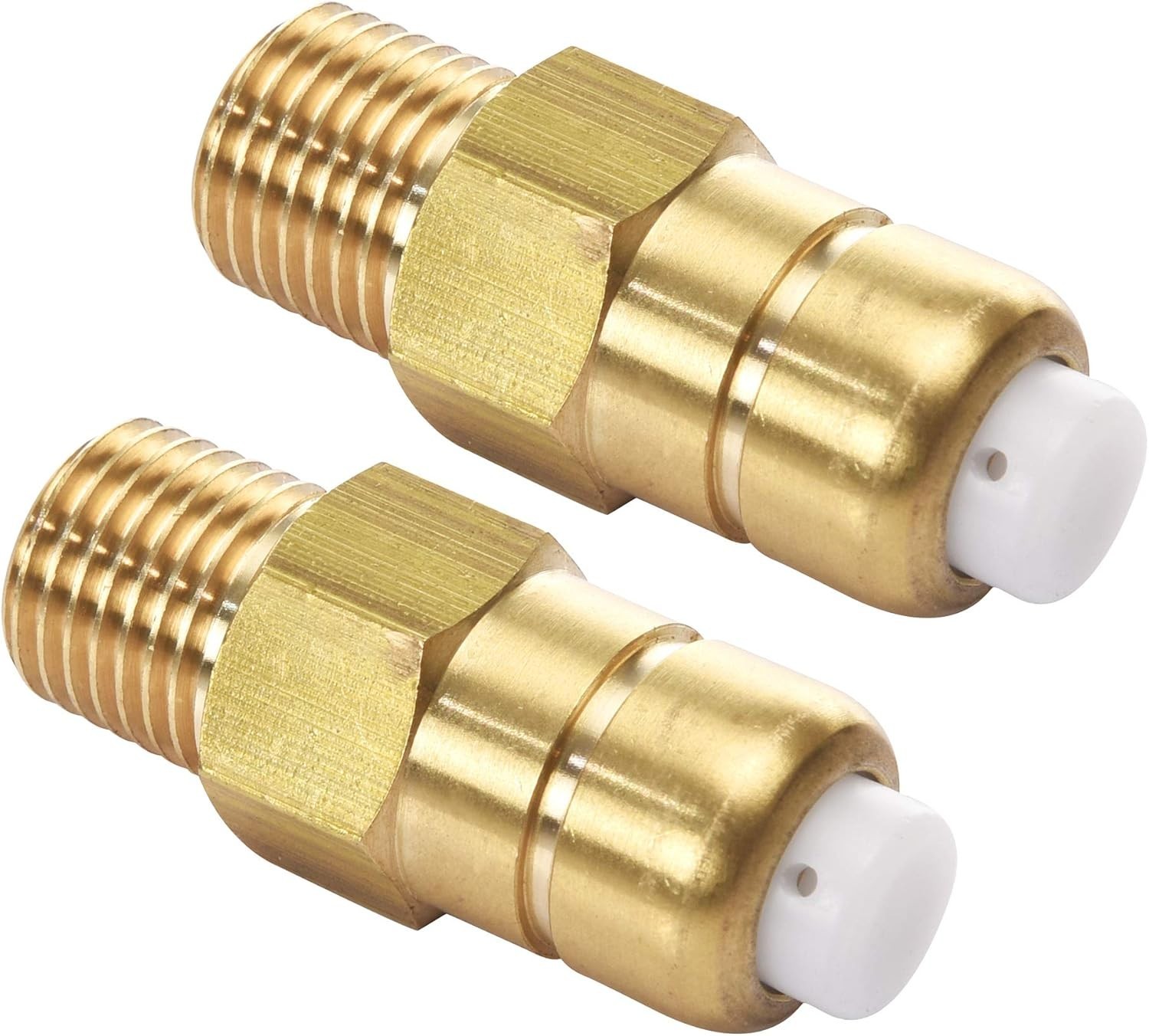 Brass Thermal Release Valve for Pressure Washer Pumps, 2 Pack, 1/4 Inch