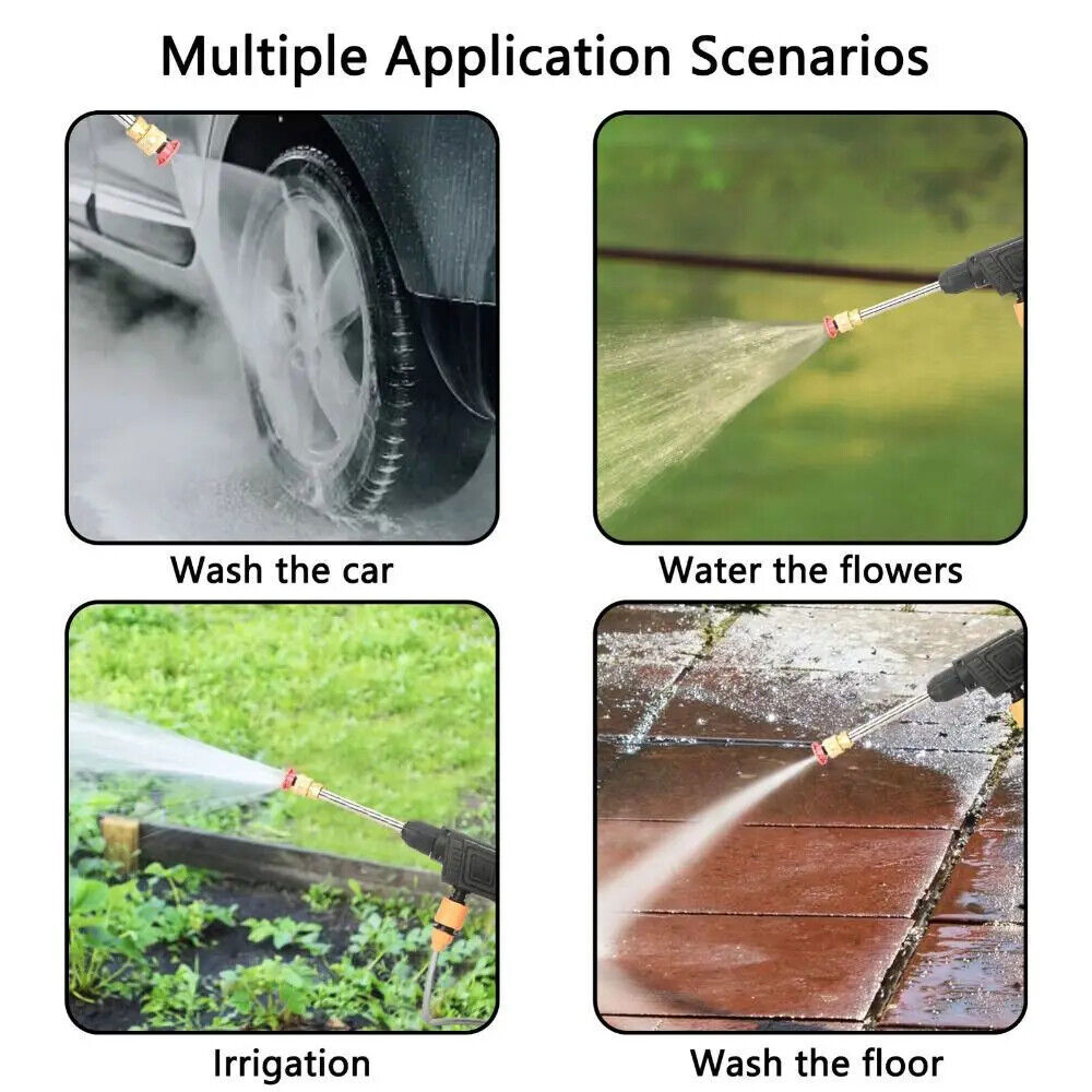 Cordless Electric High Pressure Water Spray Car Gun Portable Washer Cleaner Tool