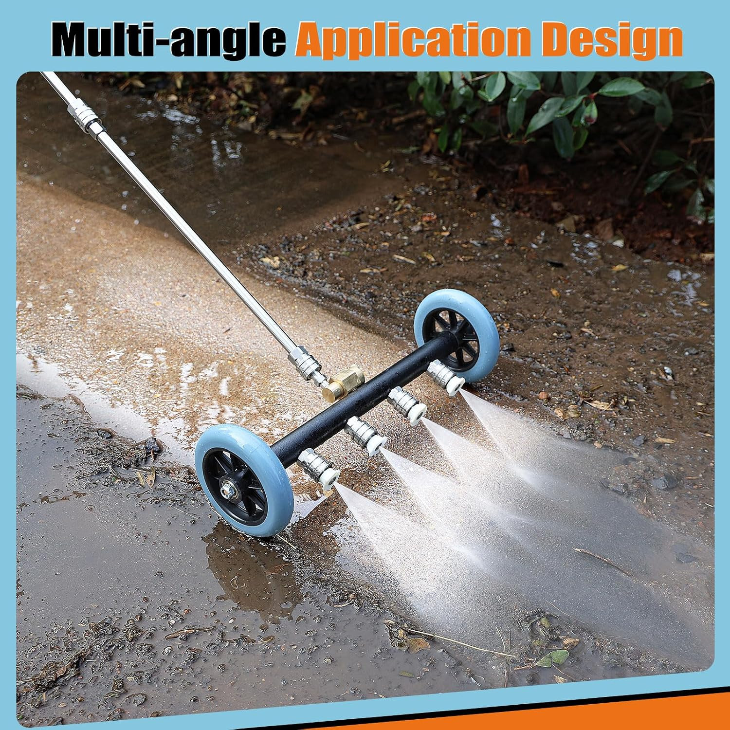 3-In-1 under Carriage Pressure Washer, 16 Inch Pressure Washer Water Broom | Pre