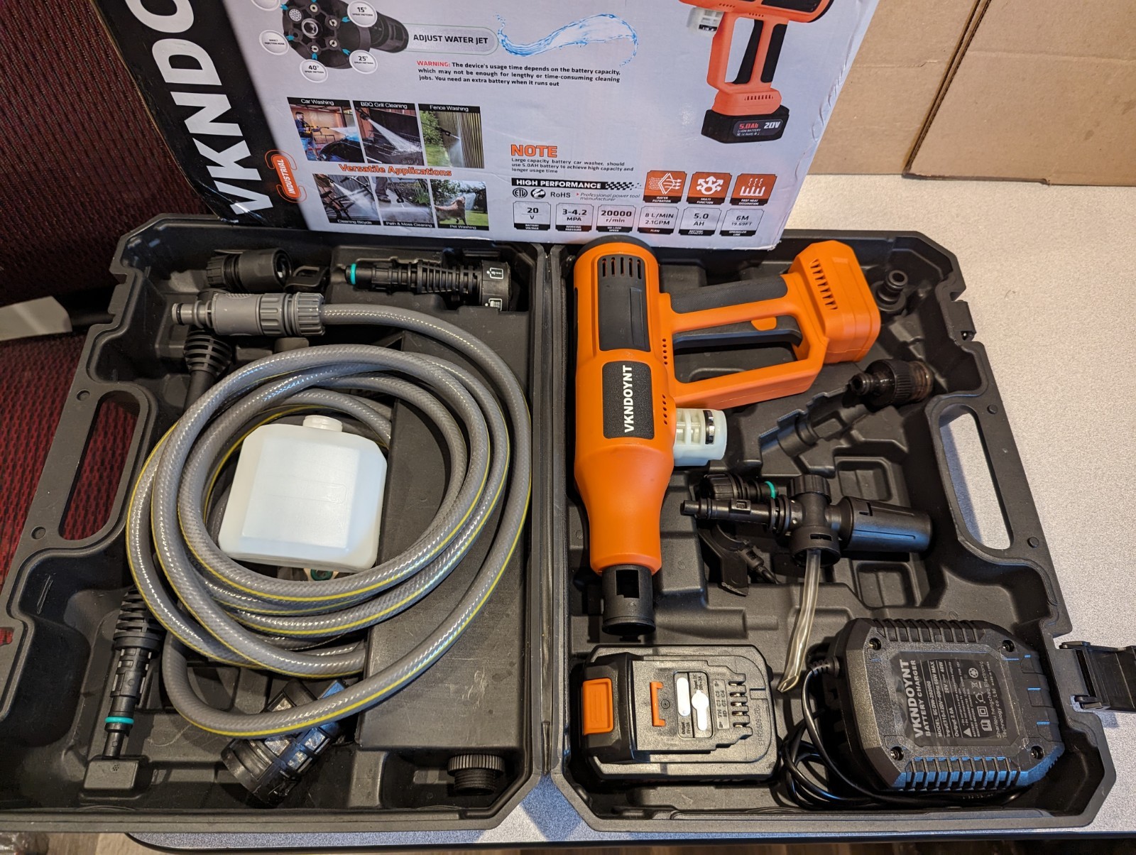 Cordless Pressure Washer, 2000PSI MAX with Brushless Motor