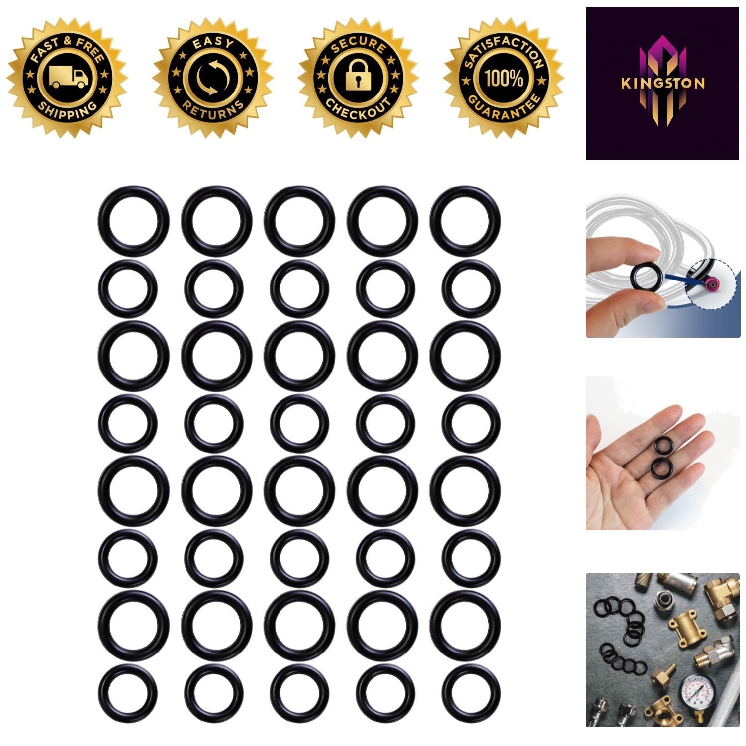 Durable 40-Pack O-Rings for High-Pressure Washers – Leak Prevention Solution
