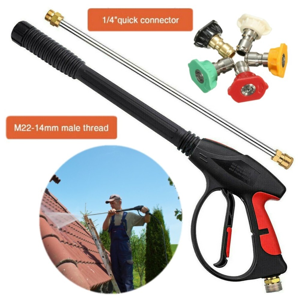 4000 PSI 40″ Pressure Washer Gun Replacement Wand Extension 5 Nozzle Tips M22-14
