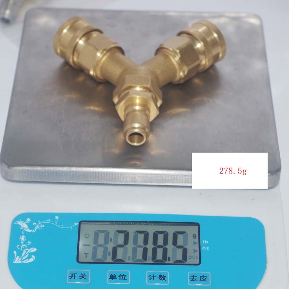 Washer Tee Splitter Brass Dual System For 4.0 GPM Gold Splitter 3/8 Inch