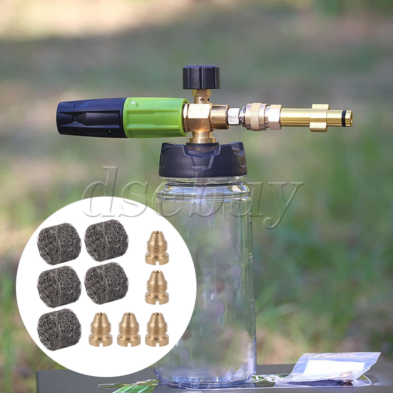10Pieces Brass Thread Nozzle 1160psi 1.1mm Mesh Filter for Snow Foam Lance