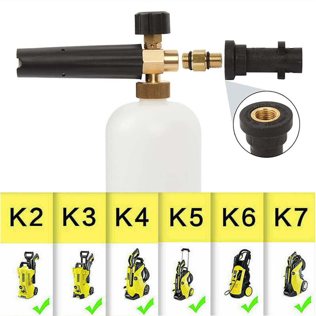 Snow Foam Gun Karcher K2-K7 Lance Cannon Car Pressure Washer Washing Bottle 1L