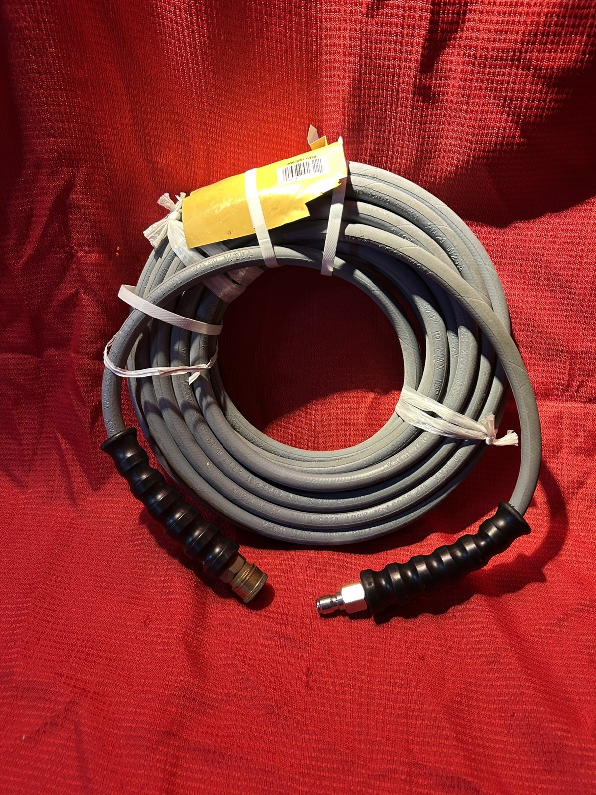 SEMPERJET PRESSURE WASHER Hose, W/QUICK CONNECTS, Gray, 3/8″, 50 Ft. 4200psi