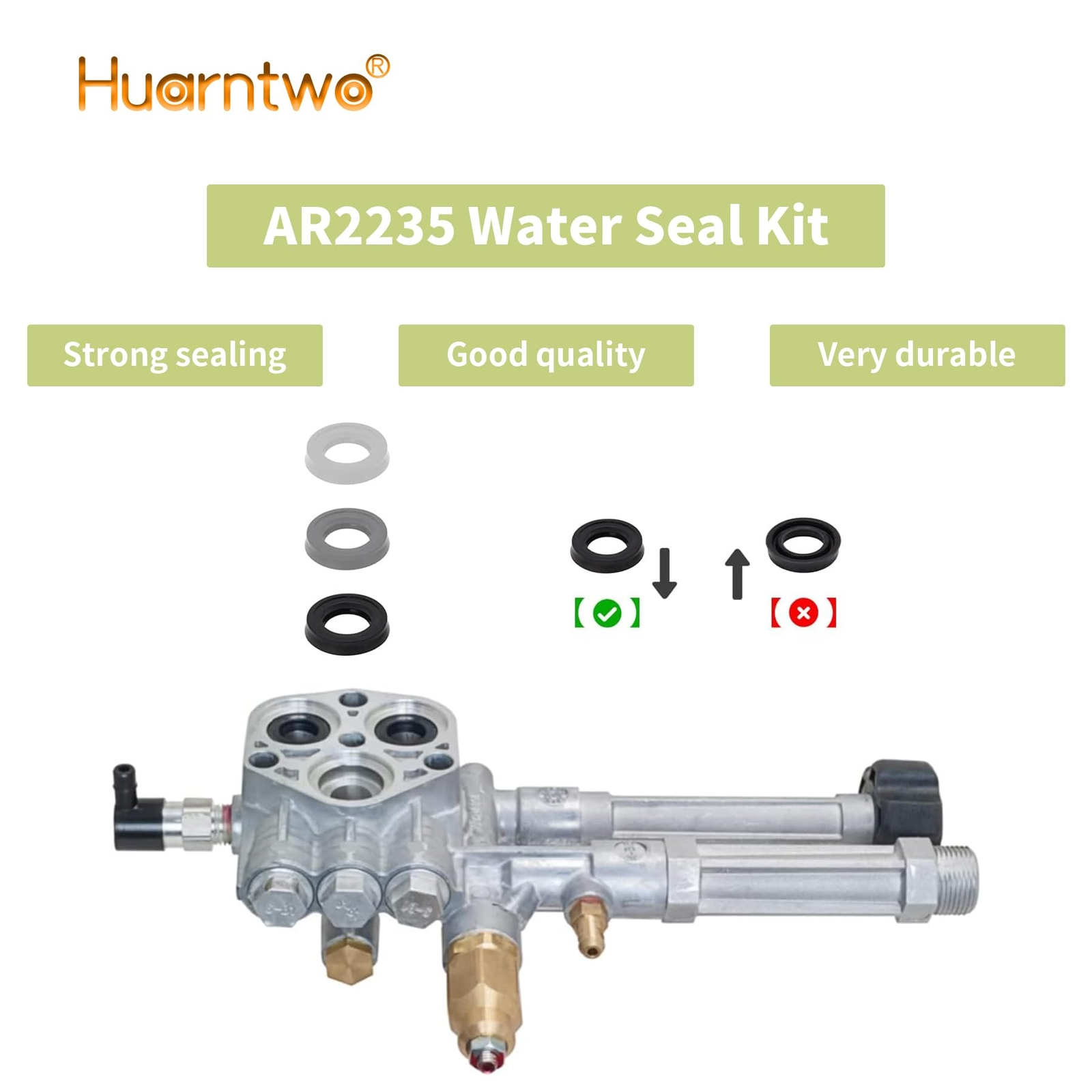Ar2235 Replacement Pump Pressure Washer Water Seals Kit For Rmw & Rmv Power Pres