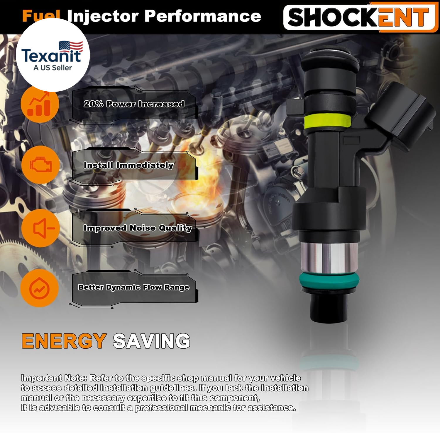 16600-EN200 Upgraded 18-Hole Fuel Injectors Fit For:-Nissan Sentra 2007-2012, Ve