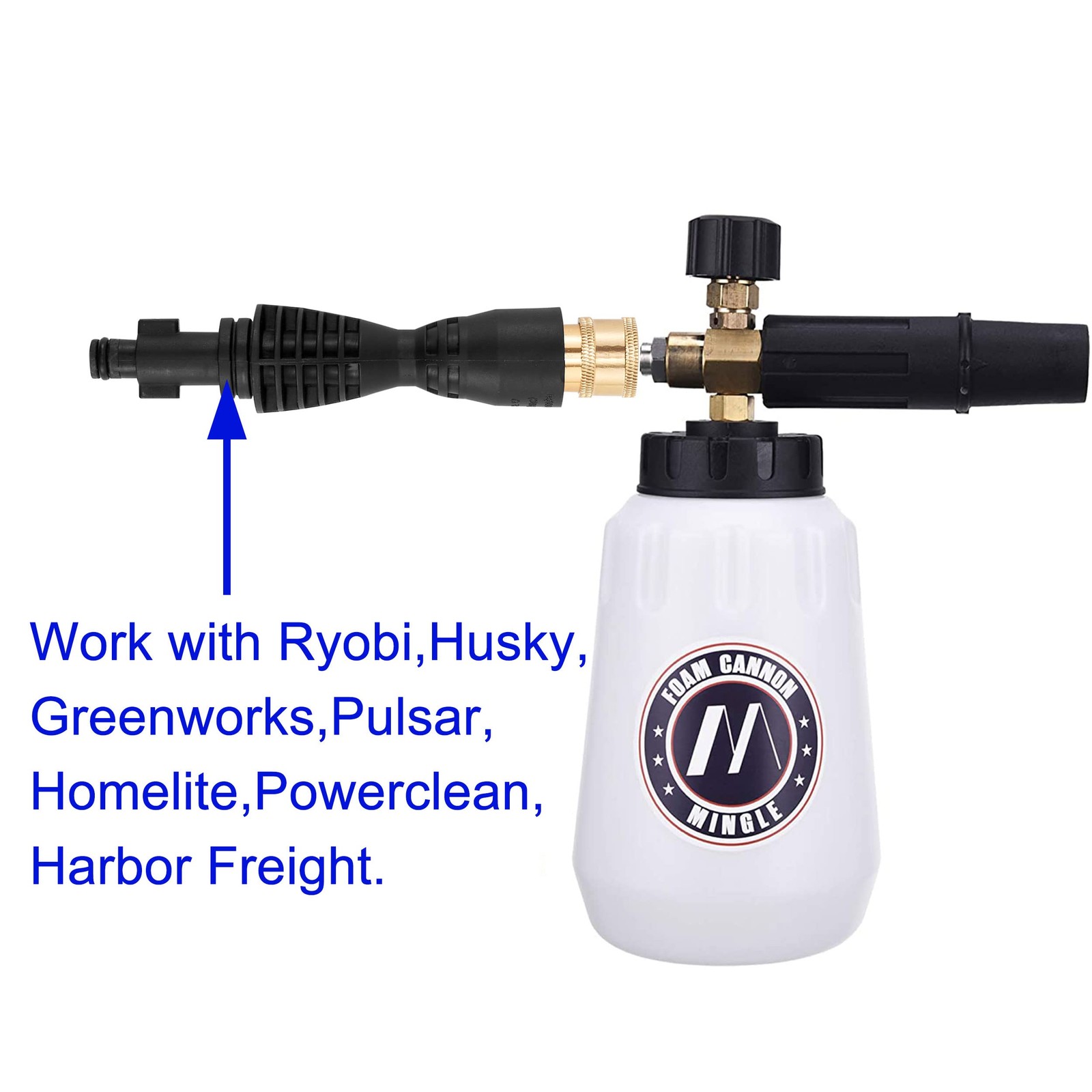 Foam Cannon, Compatible with Portland Husky and Ryobi Pressure Washer, with 5…