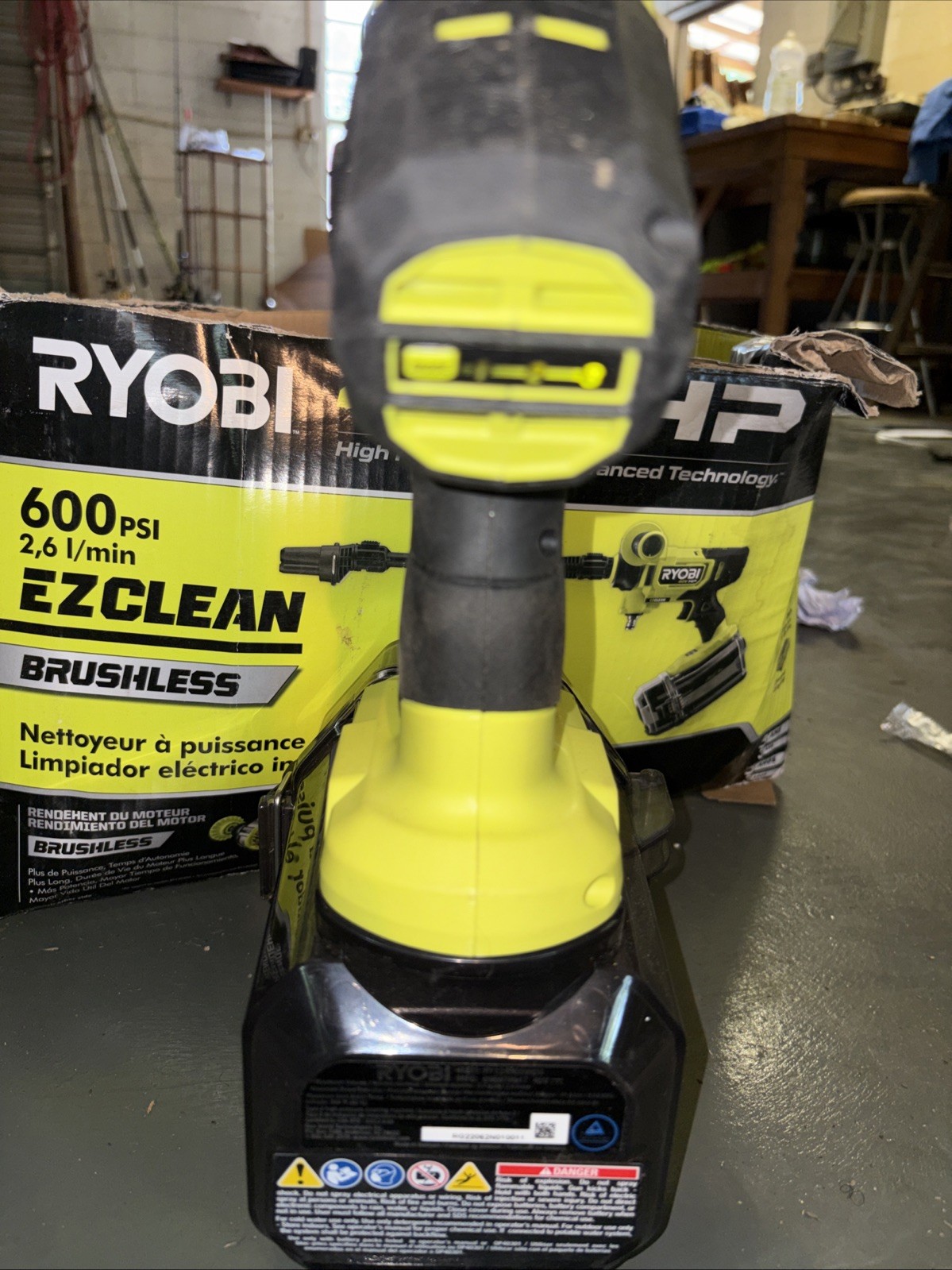 Ryobi 40V HP 600 PSI EZ Clean Power Cleaner Brushless Kit(Sprayer Only) RY124052