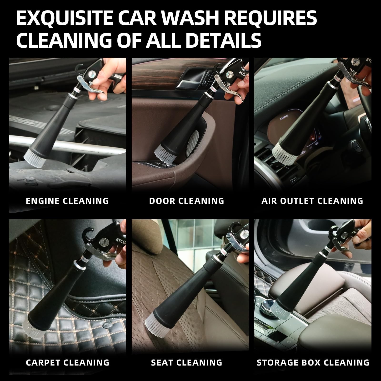Tornado Dry Cleaning Gun Tornado Car Cleaning Gun Tornado Dry Air Blow Gun wi…