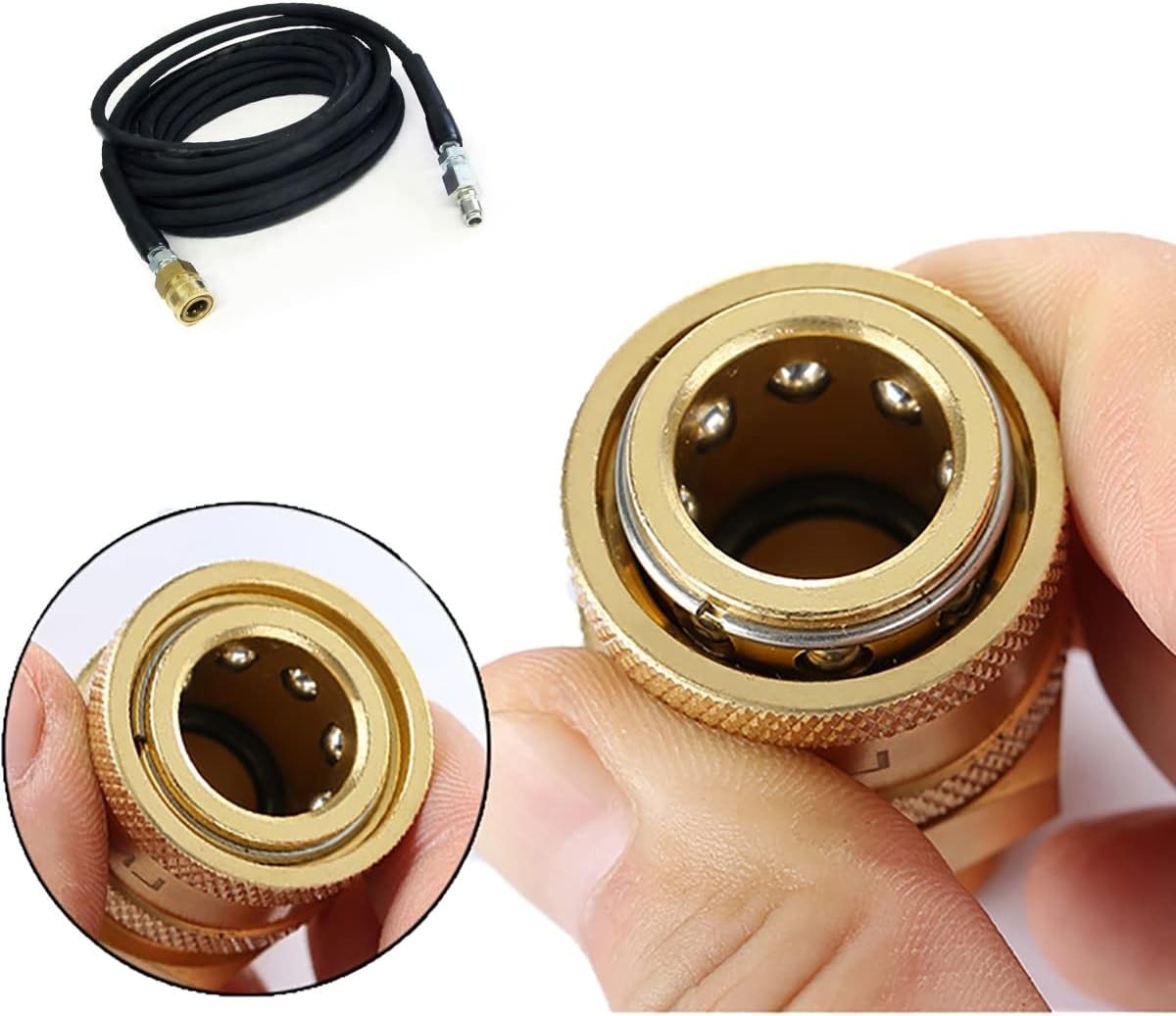 Efficient 38 in Quick-Connect Pressure Washer Adapter, Durable for All Cleaning