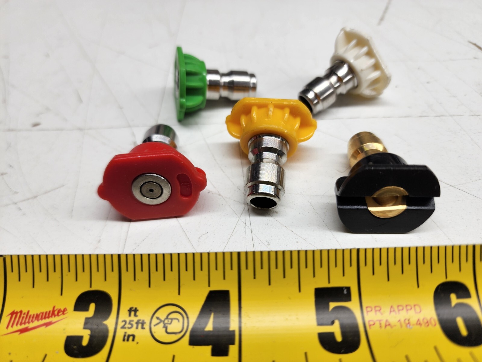 5x Pack) 1/4″ Pressure Washer Spray Tip Nozzle Kit QC 0 15 25 40° Soap 4000 PSI